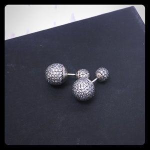 Pave Drop Stud Pandora earrings